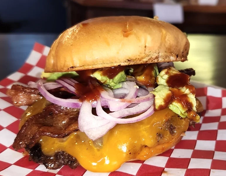 Avocado Bacon Smashburger! Check out our large menu.