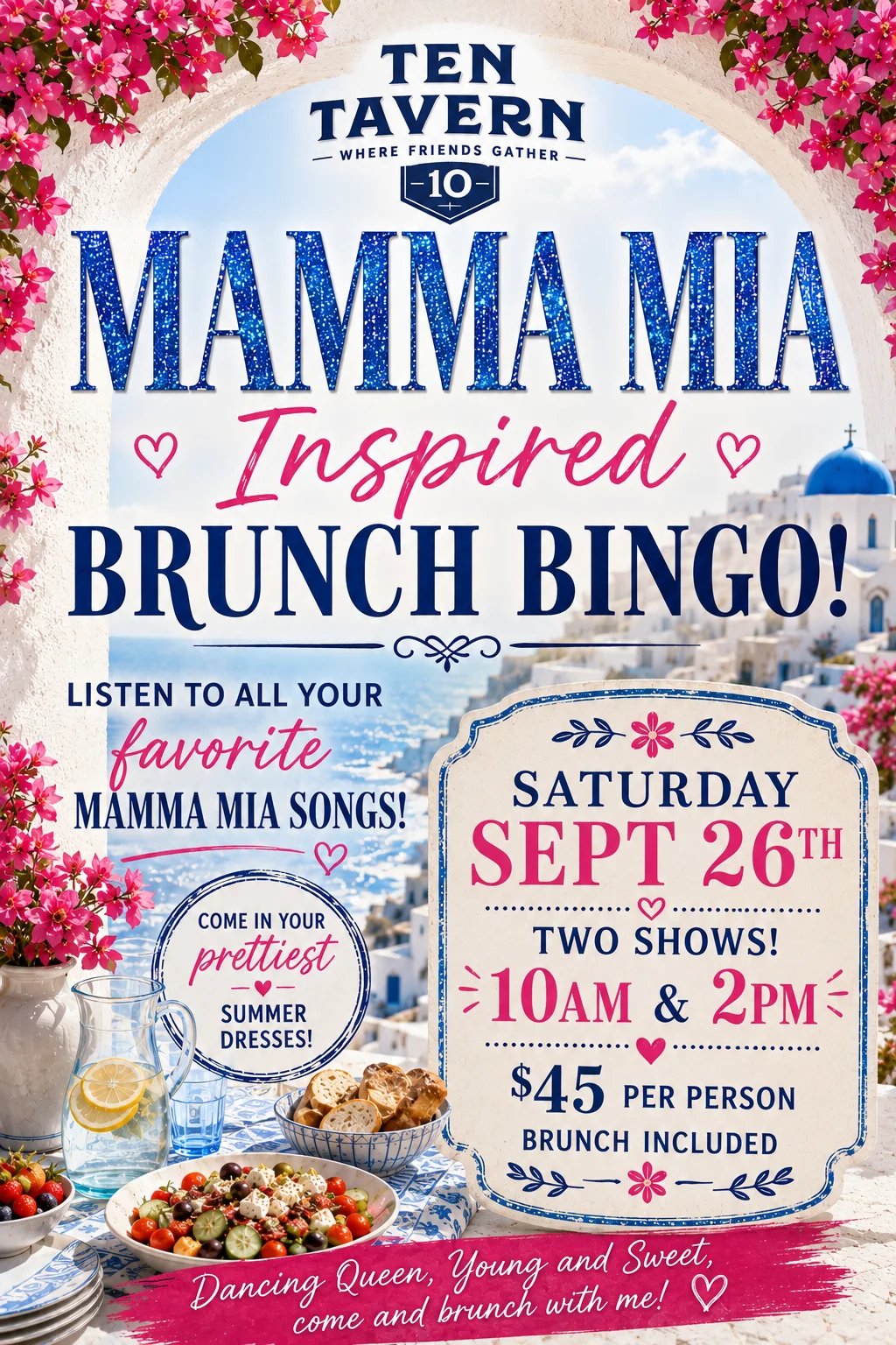 Mamma Mia Bingo Brunch