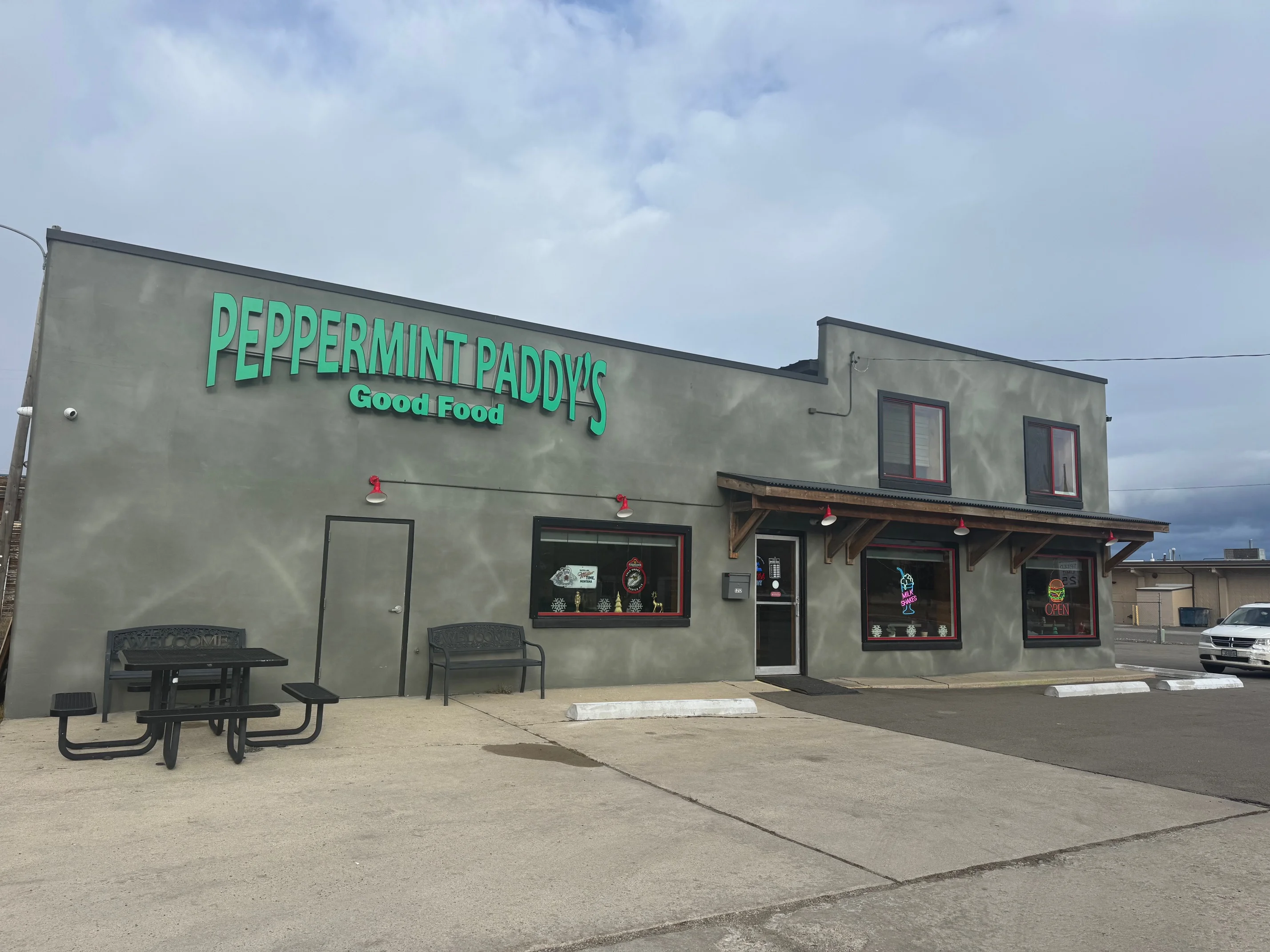 Exterior view of a modern restaurant with a welcoming storefront.