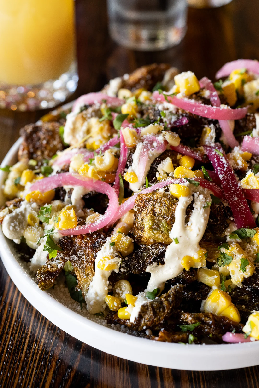 Mexican street corn salad with roasted vegetables