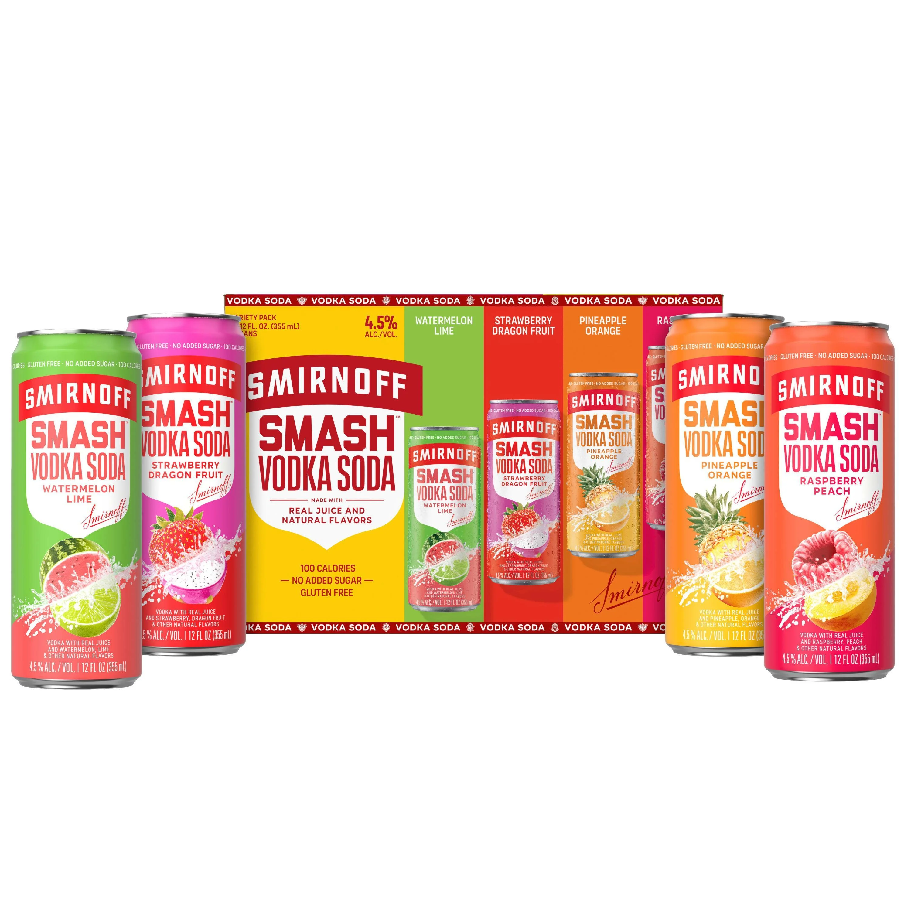 Smirnoff Smash Vodka Soda Variety - 8pk/355ml Cans