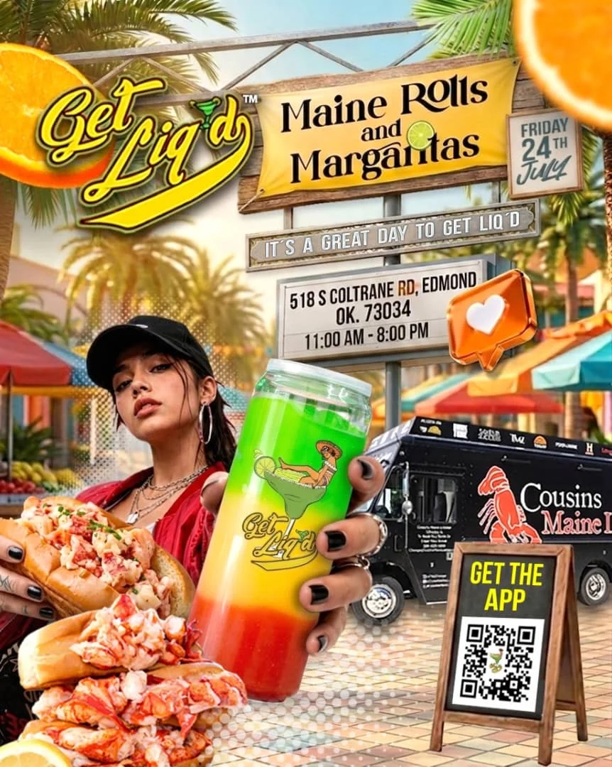 Lobster rolls and margaritas at a food truck event