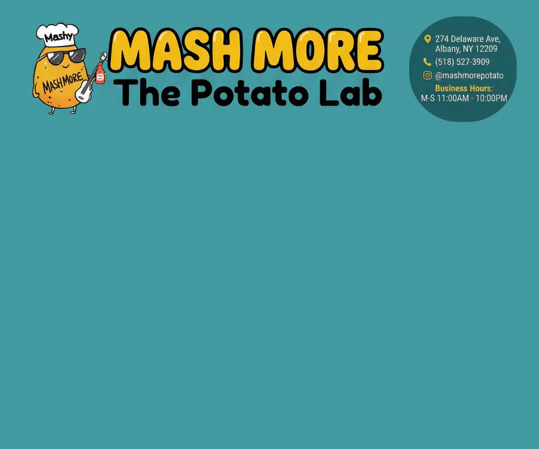Logo of Mash More, The Potato Lab, a unique potato-themed restaurant