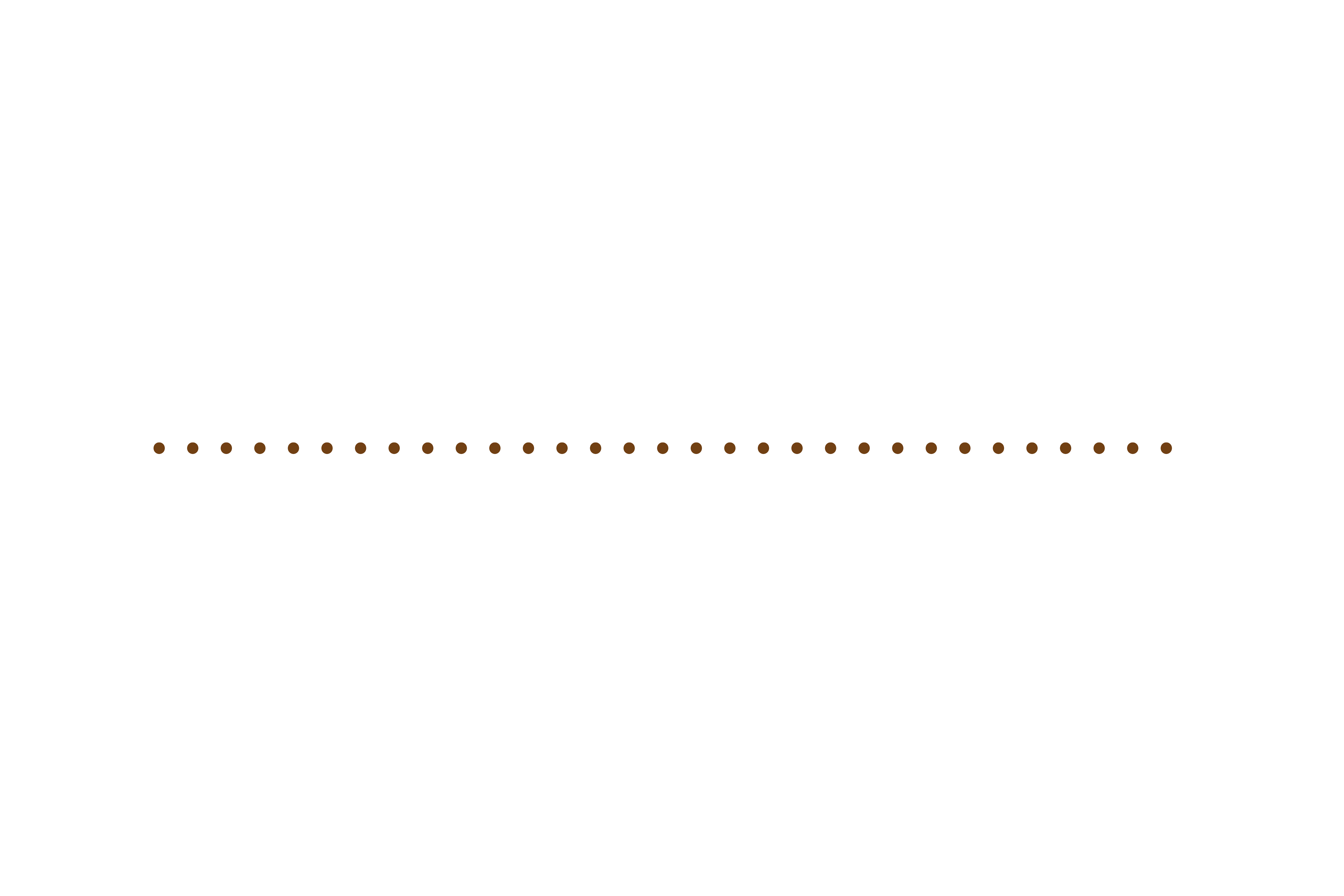 Stylized graphic of a dotted line on a black background.