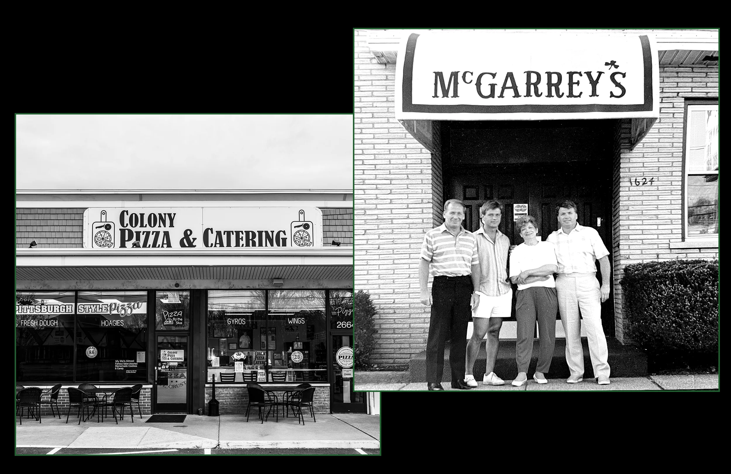 Exterior of McGarry's restaurant with staff in front