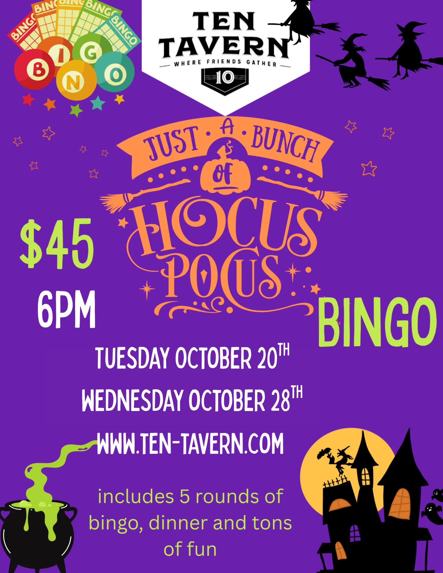 Hocus Pocus Bingo Themed Bingo