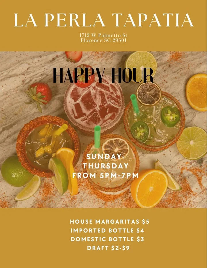 Colorful cocktails for happy hour at La Perla Tapatia