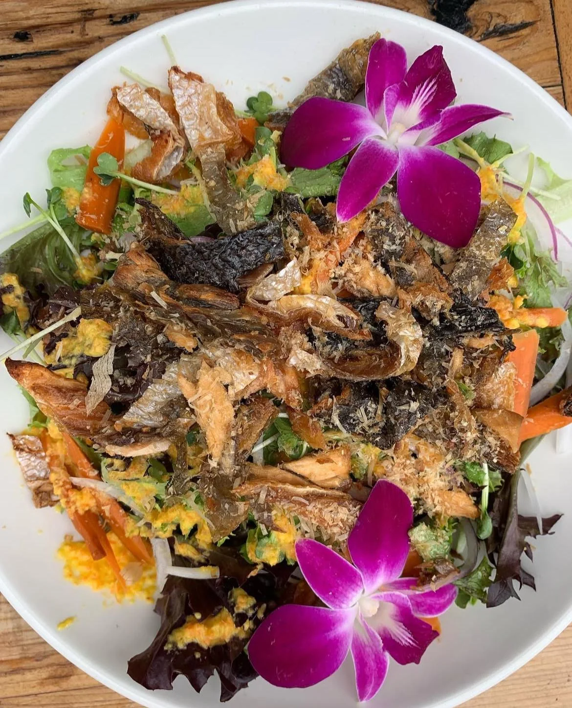 Salmon Skin Salad