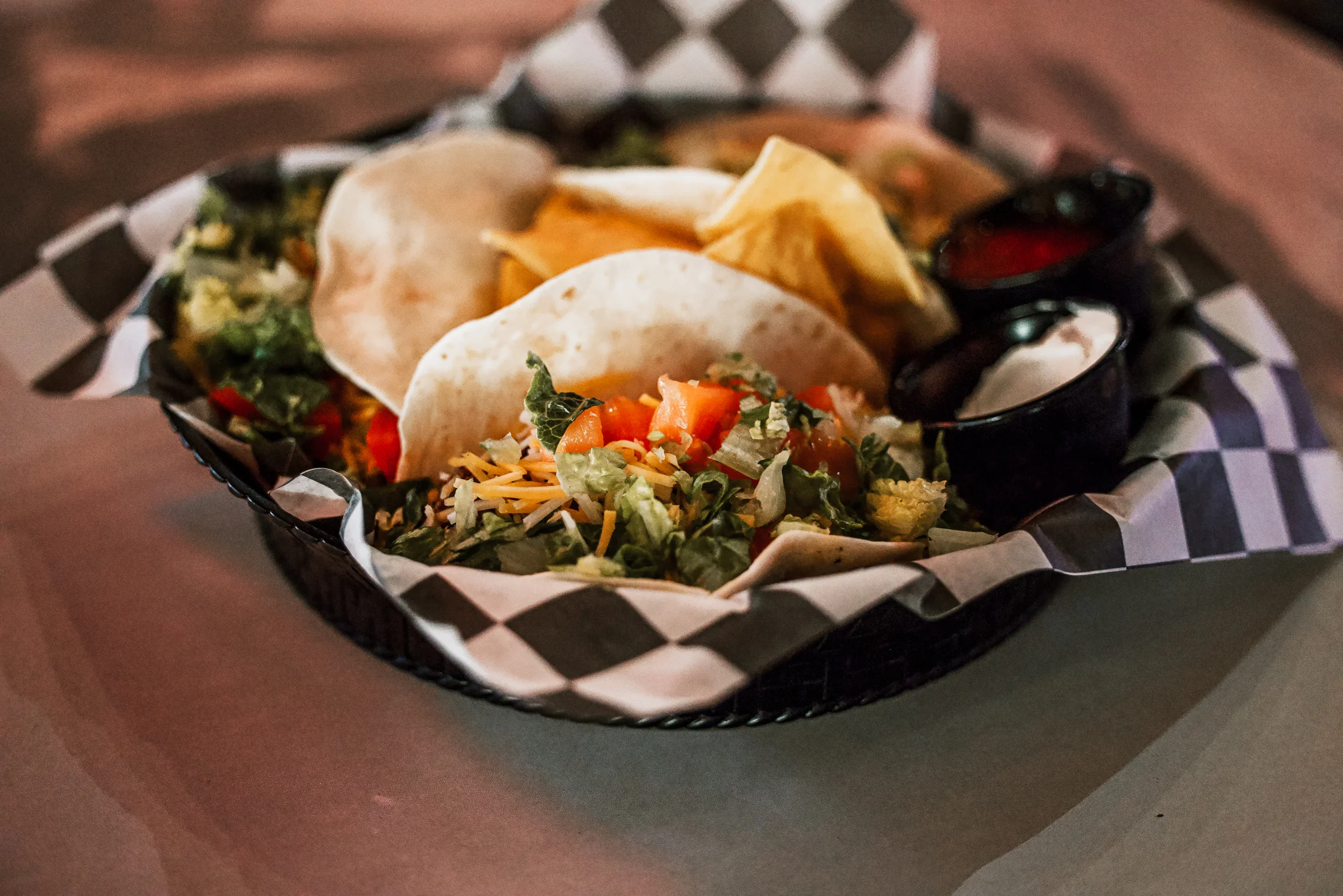 Delicious Mexican tacos served with fresh toppings