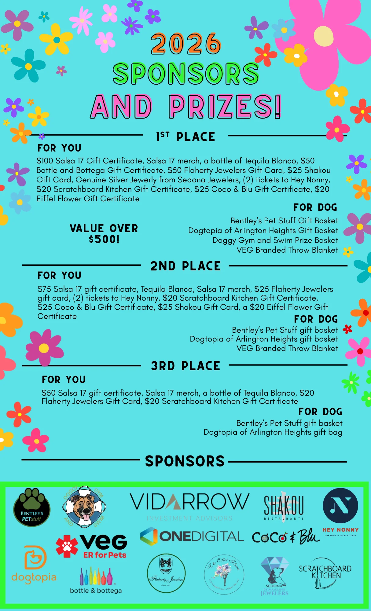 2026 event sponsors and prizes for pet lovers and their owners