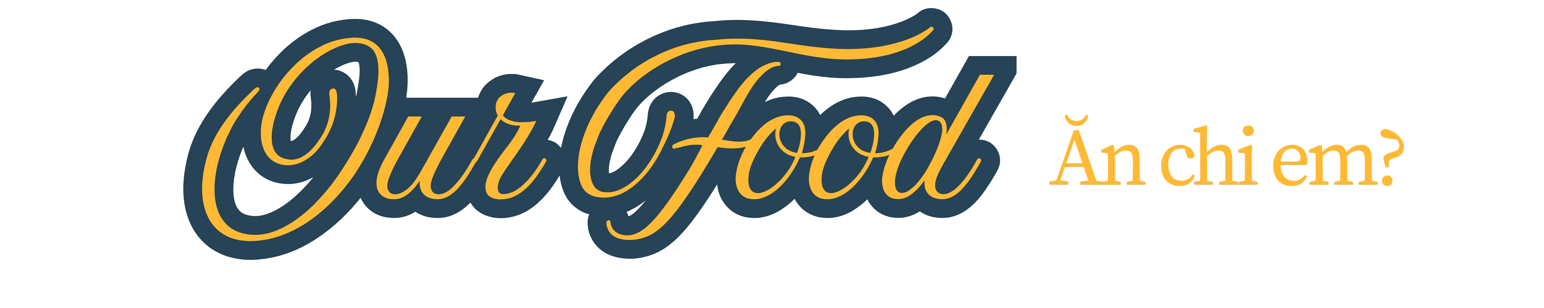 Logo of OurFood with Vietnamese phrase