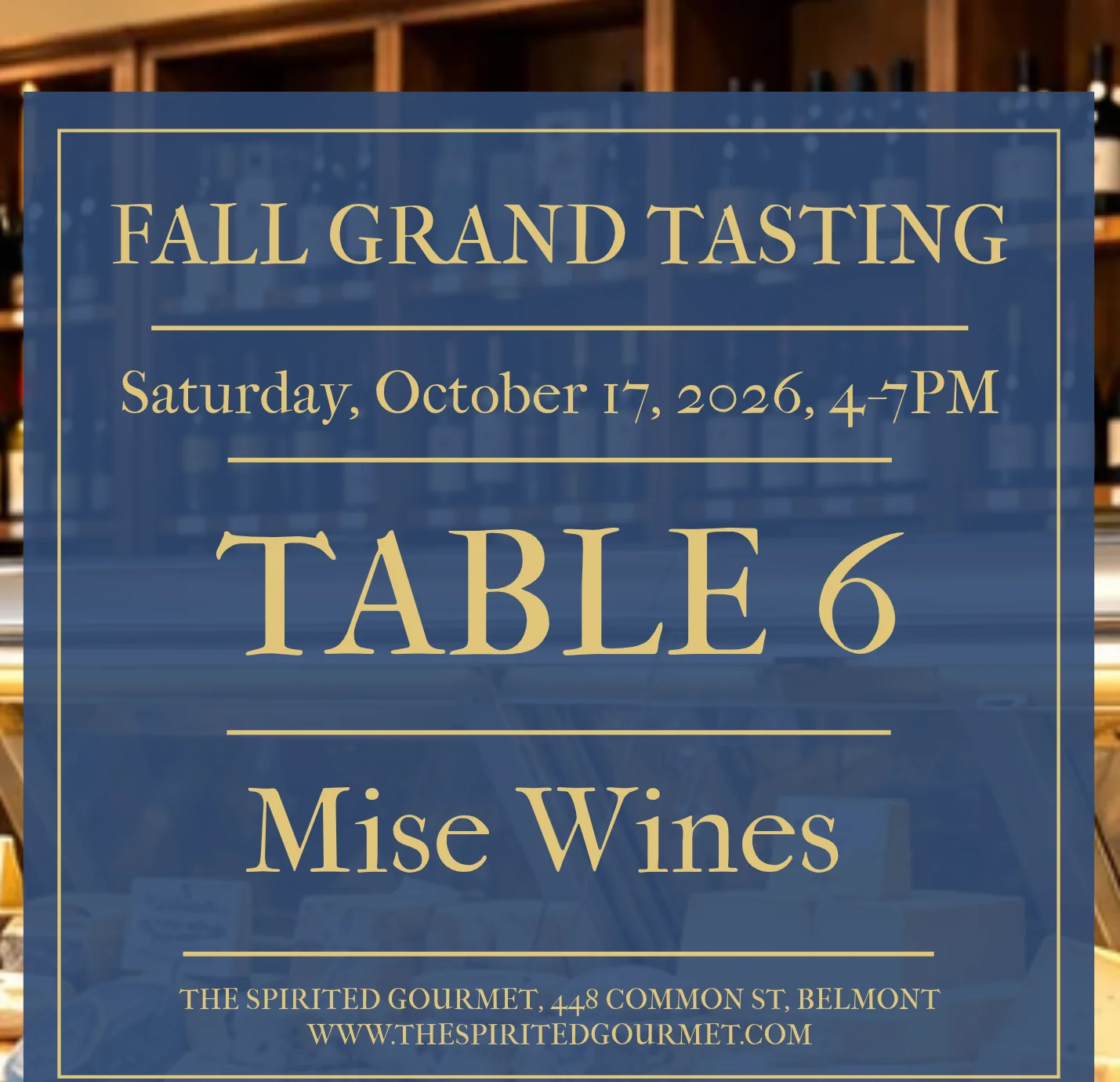 Fall grand tasting wine event invitation with QR code ordering