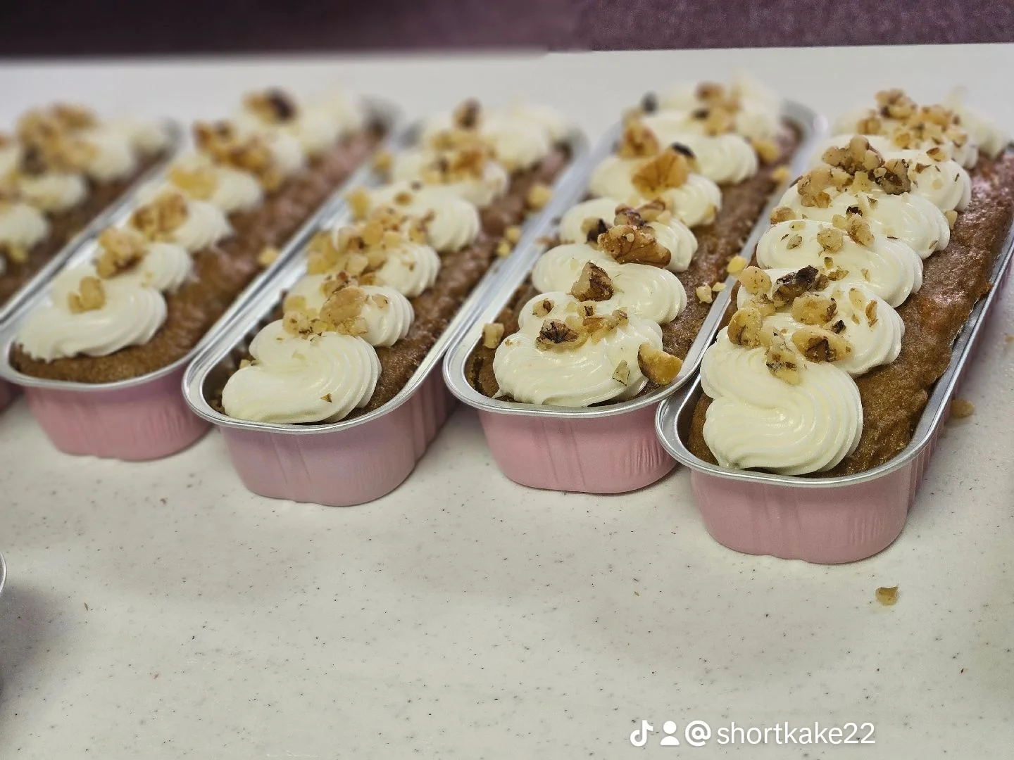 Delicious carrot cake loaves with cream cheese frosting