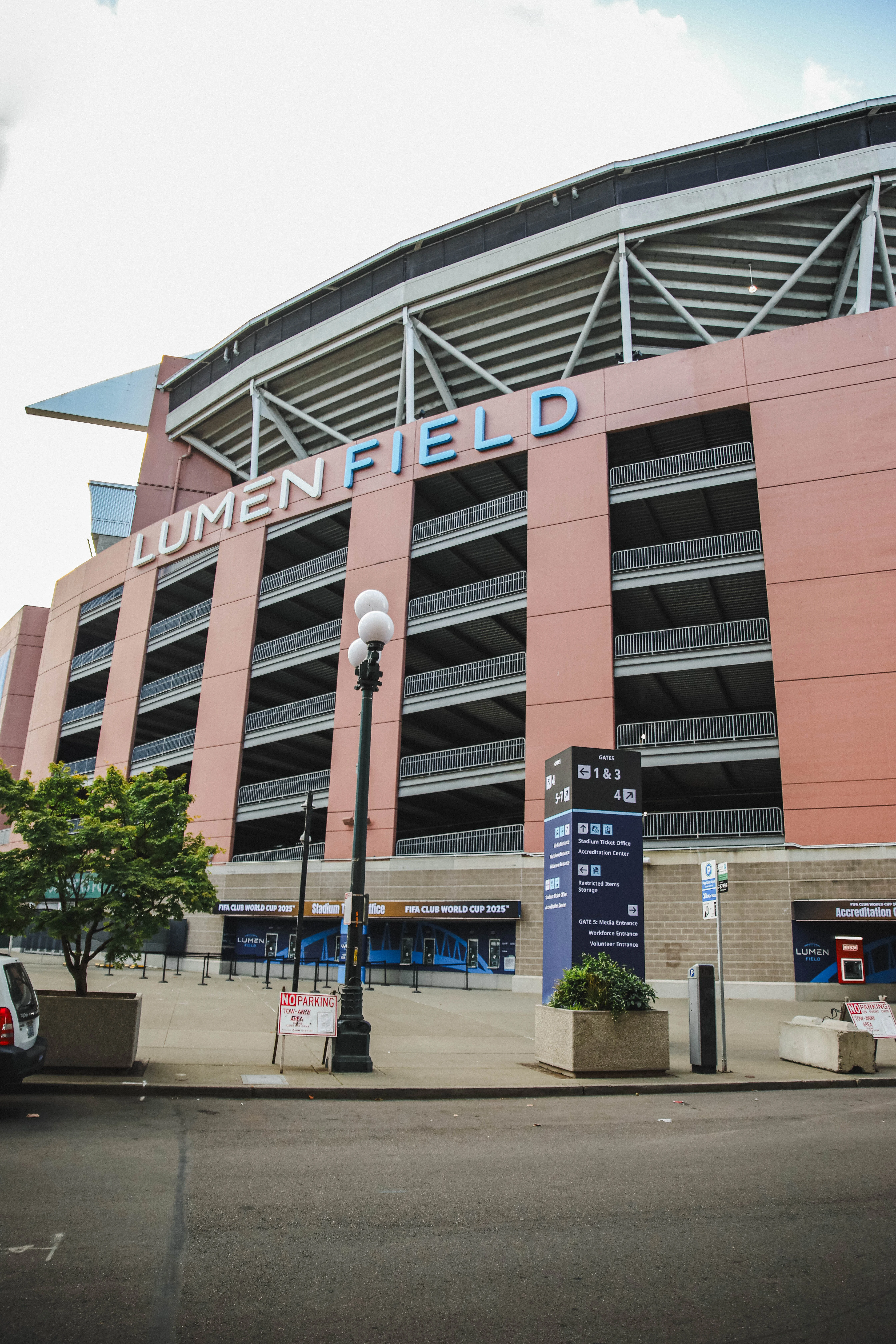 Exterior view of Lumen Field stadium in Seattle