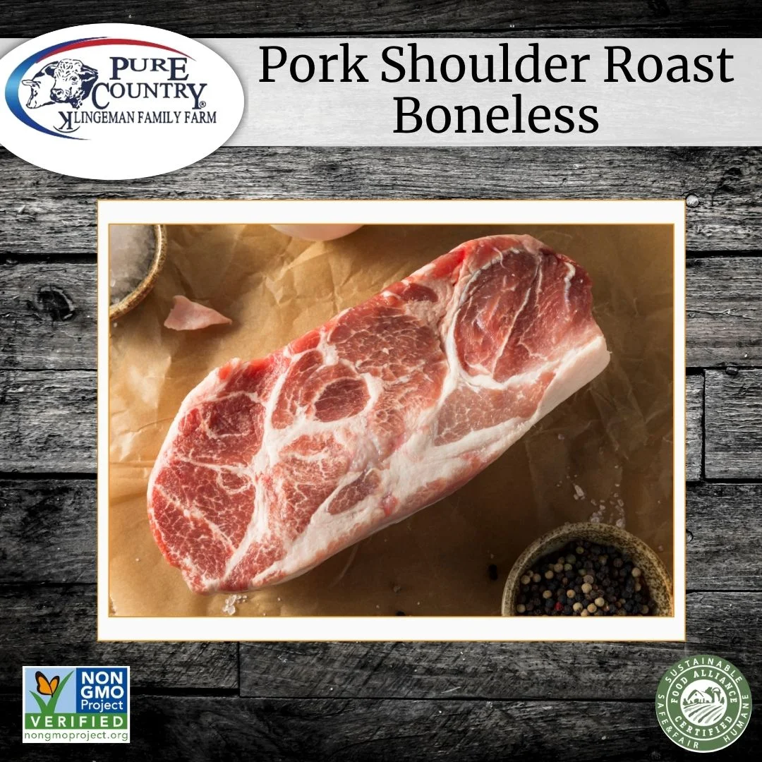 Boneless pork shoulder roast on butcher paper