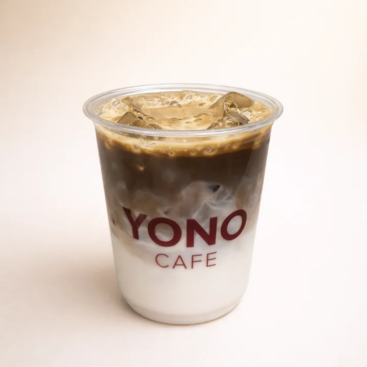 Iced Dirty Hojicha Latte