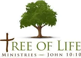 Logo of Tree of Life Ministries with a tree and cross design