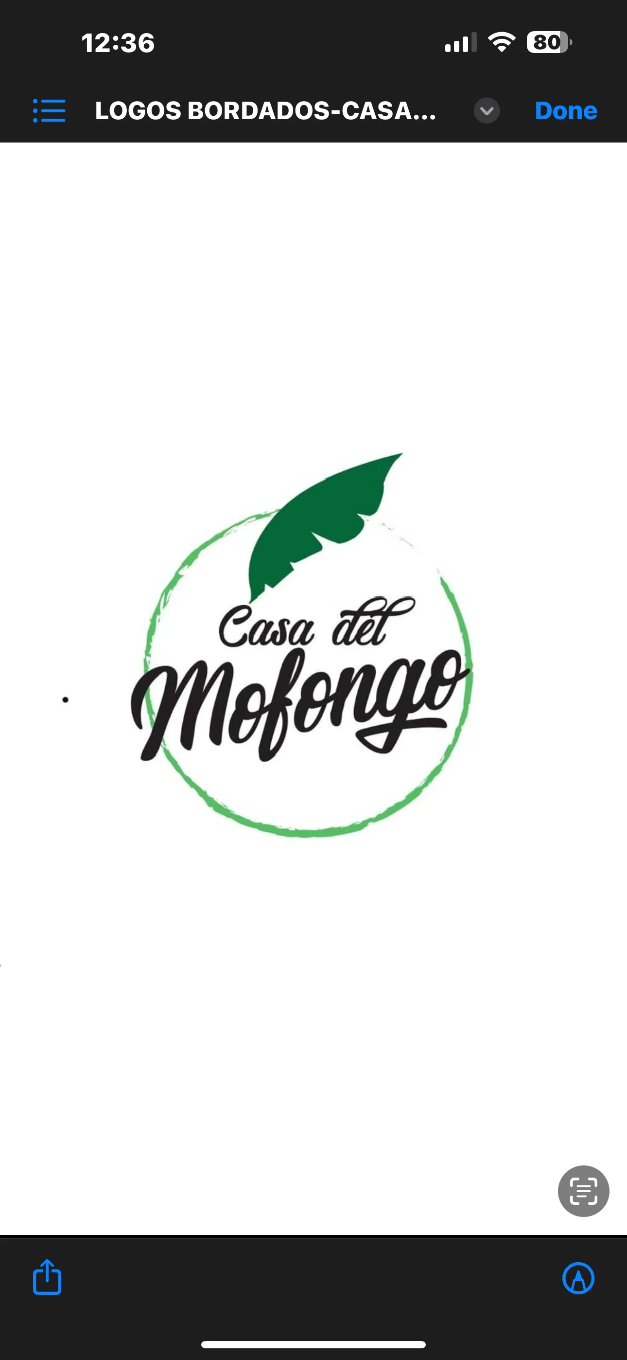 Logo of Casa del Mofongo featuring a green leaf design