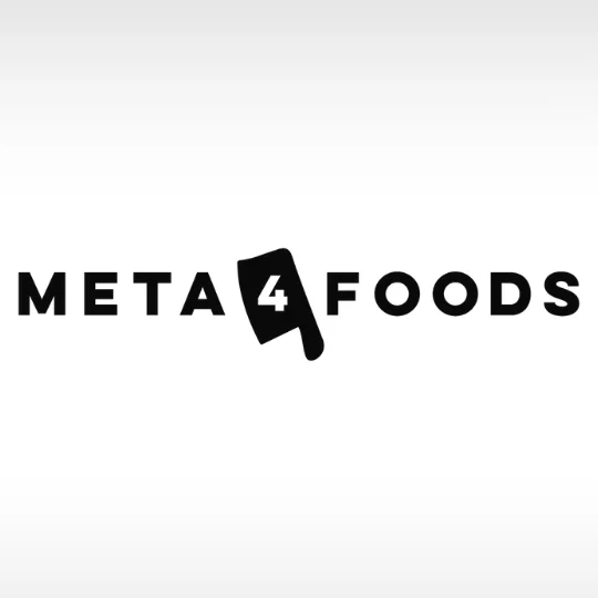 Logo of Meta 4 Foods, a modern culinary brand