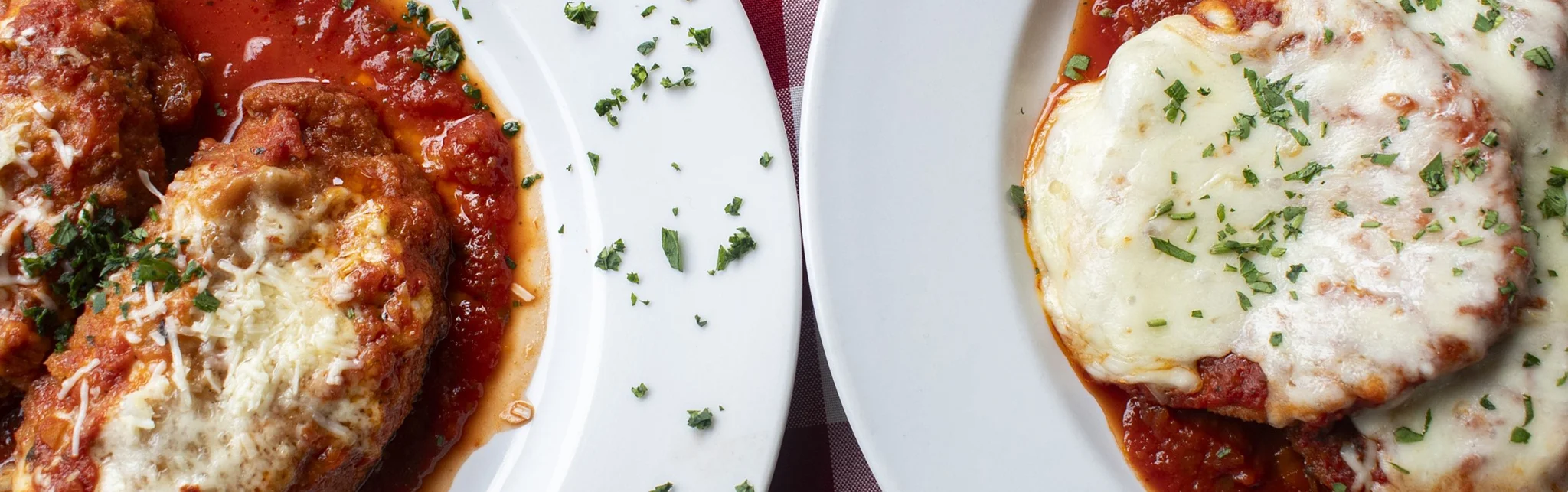 Italian chicken parmesan served with marinara sauce
