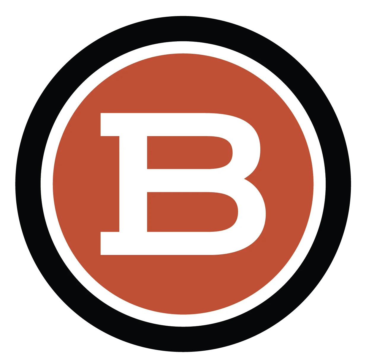 Logo of a restaurant featuring a bold letter B