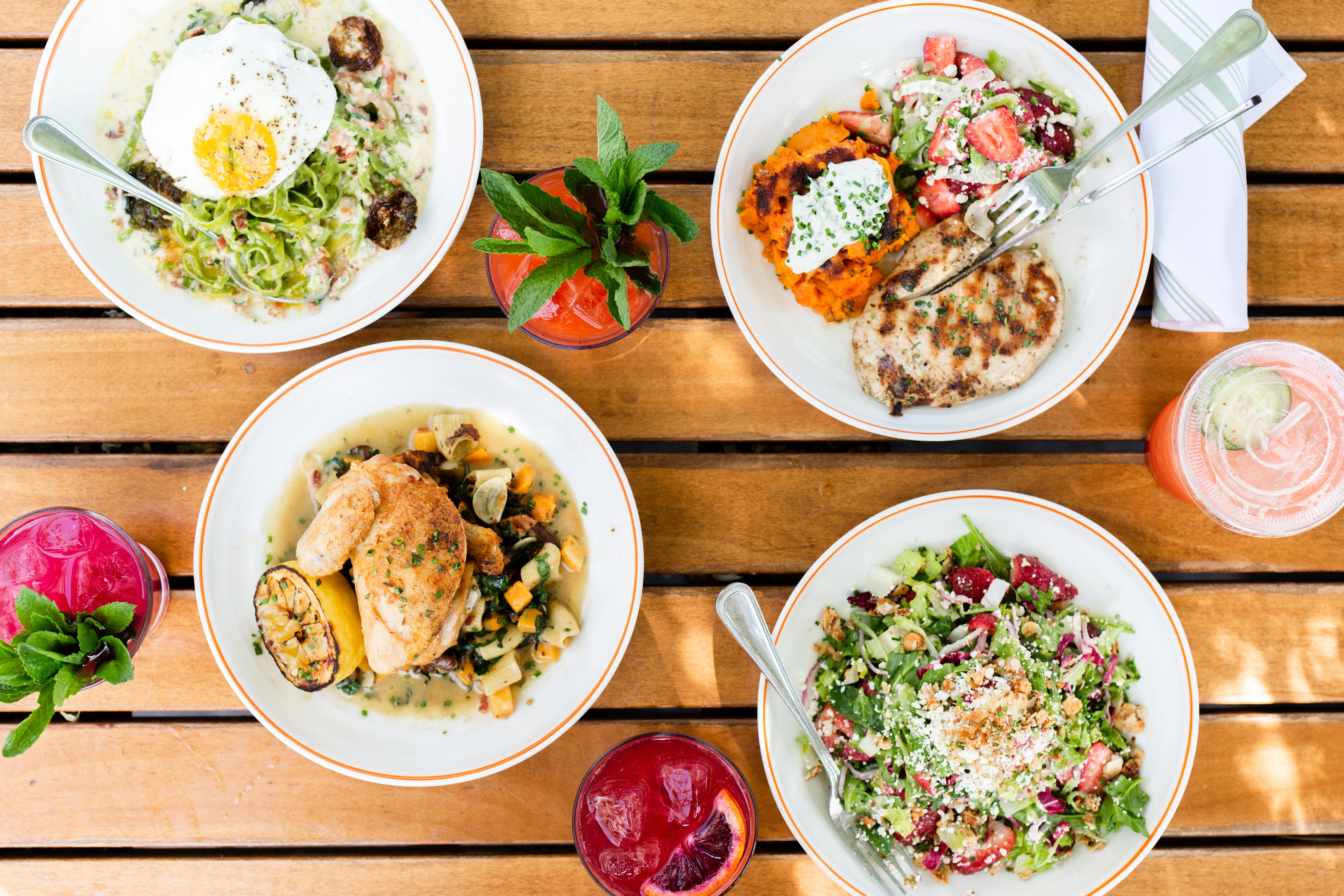 Spring Plates on a Table