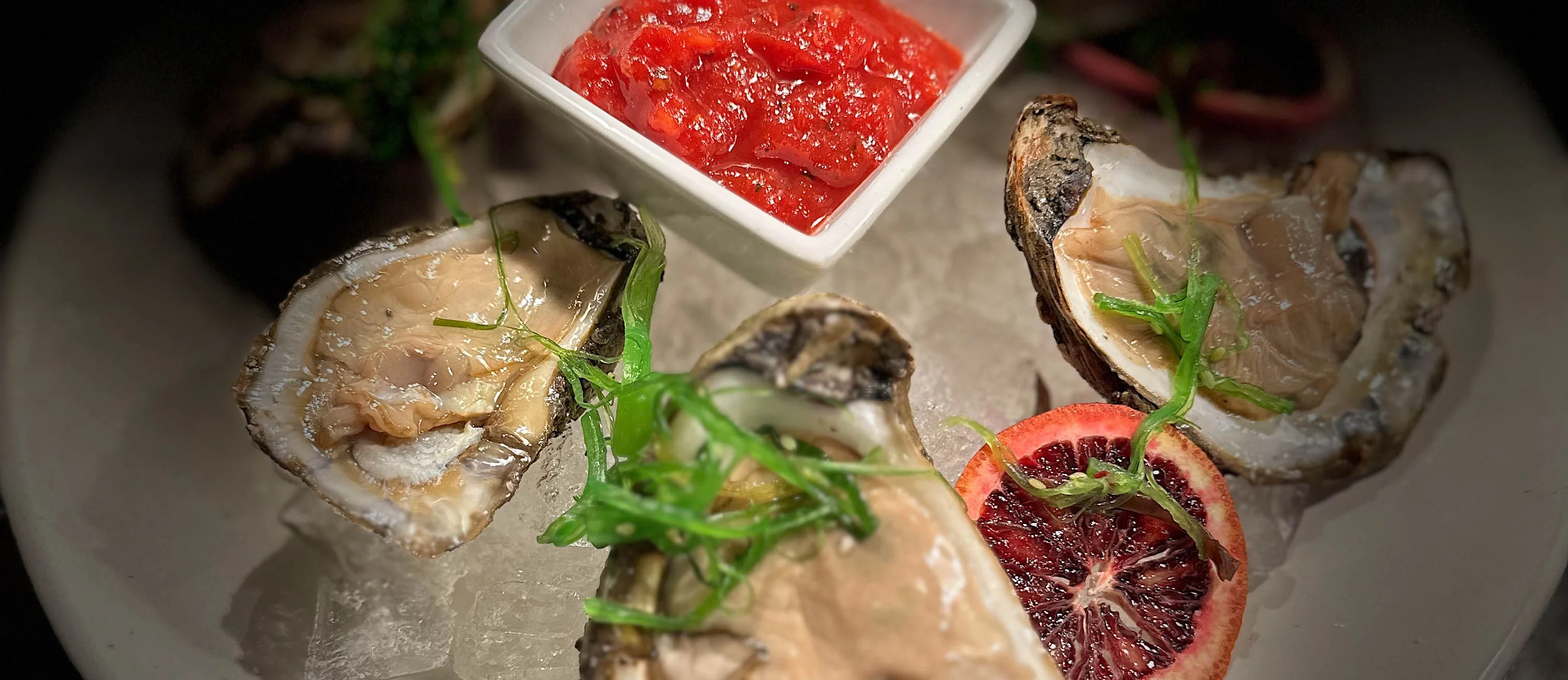 Fresh oysters at Irina's Steak and Seafood.