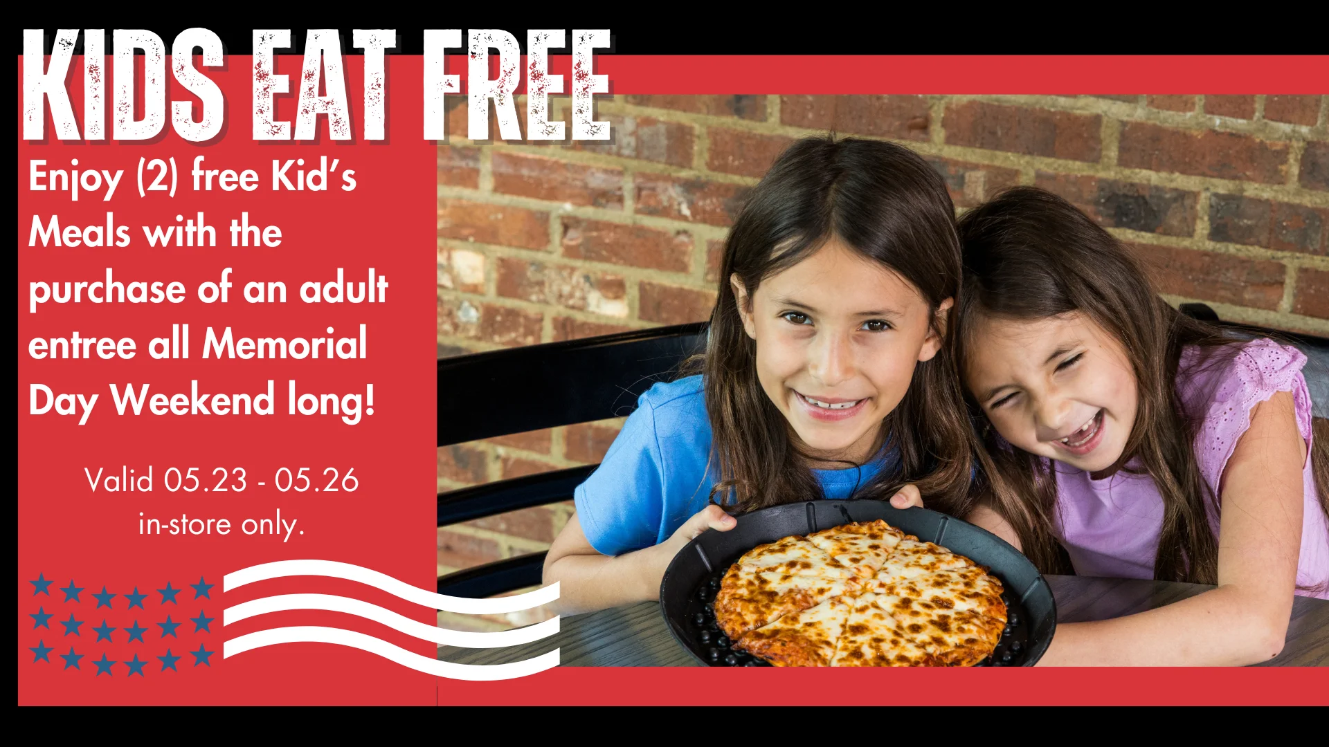Kids enjoying cheese pizza at a family-friendly restaurant