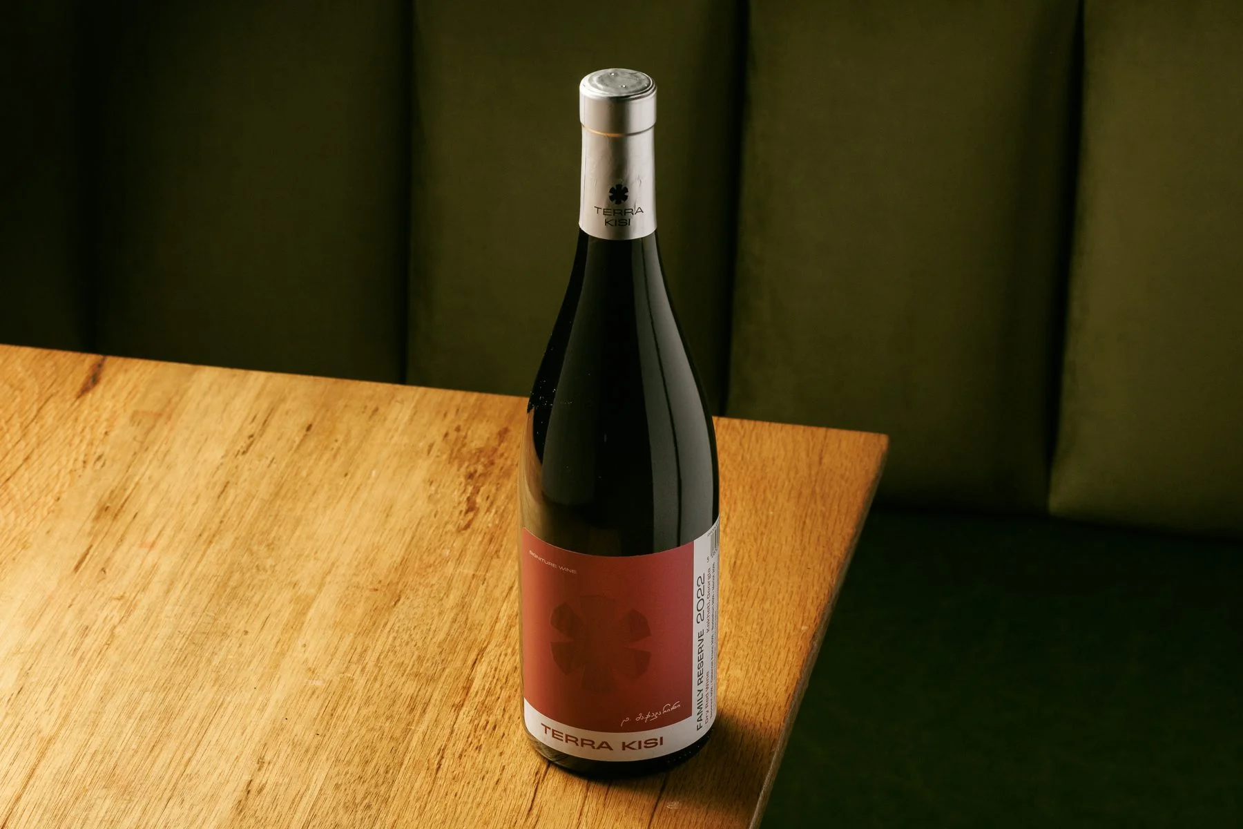 Bottle of Georgian skin-contact (amber) wine