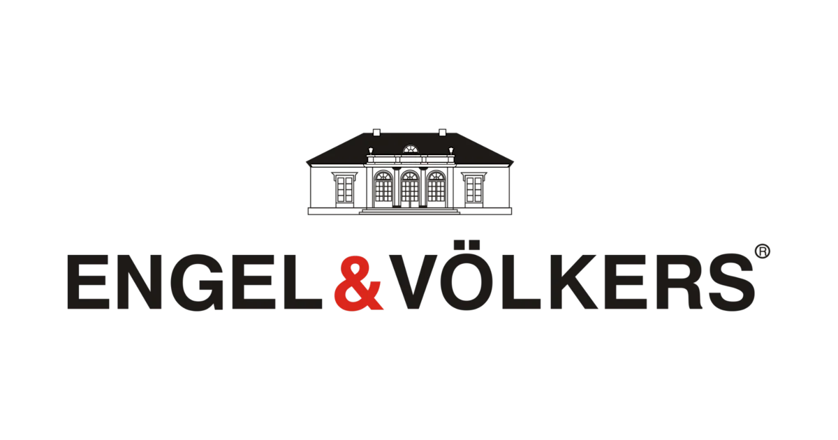 Engel & Völkers logo featuring a classic building design