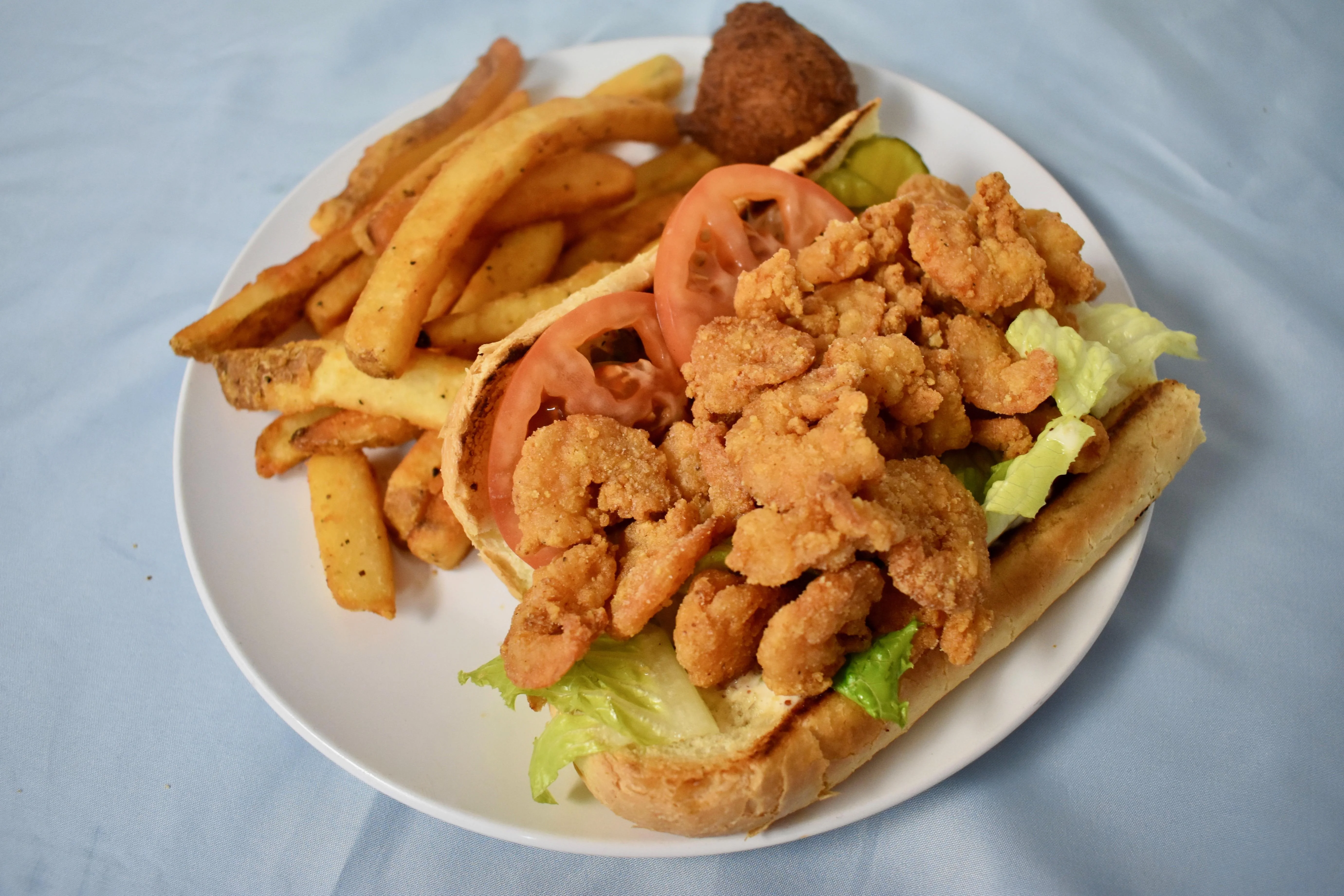 Popcorn Shrimp Po Boy Meal