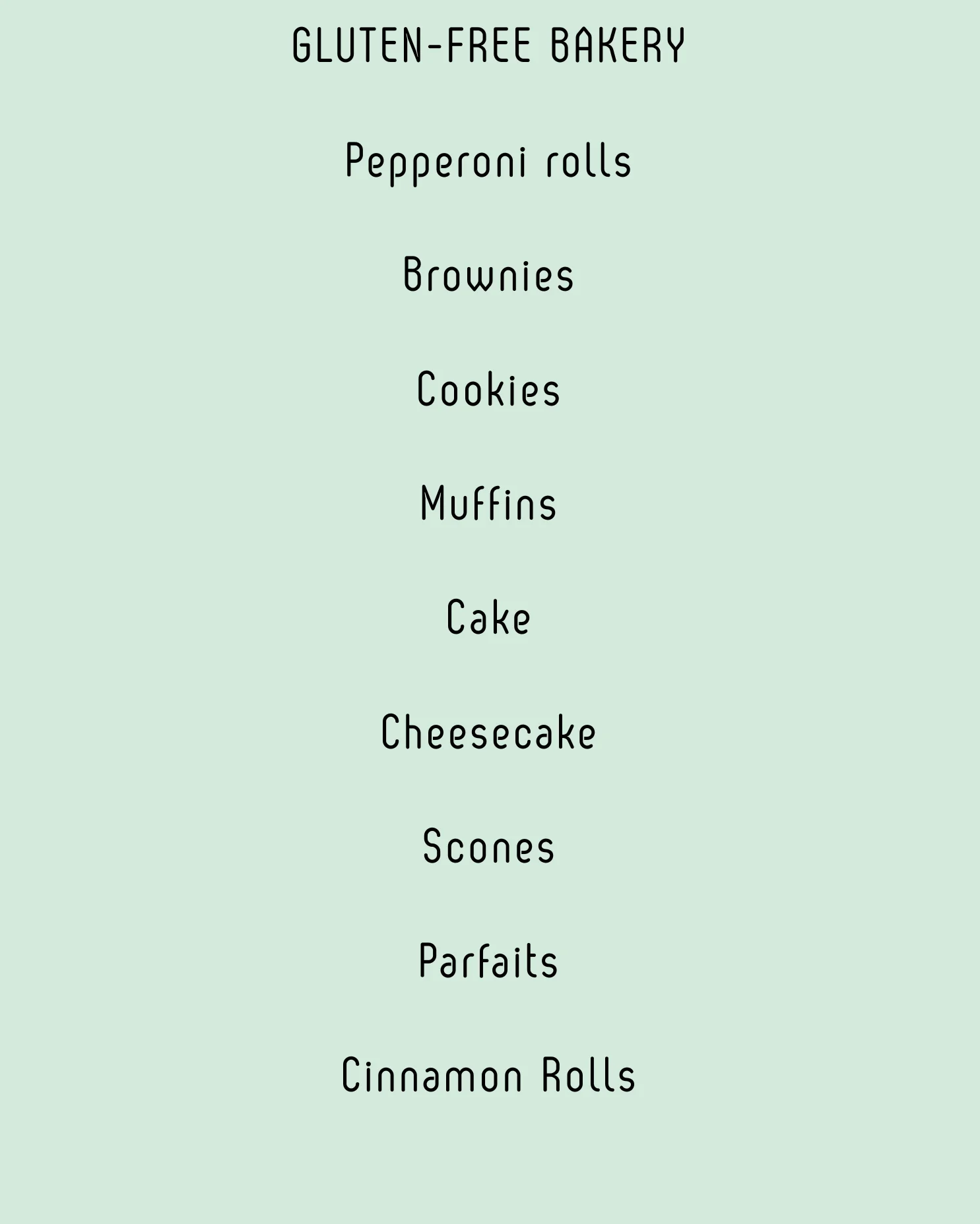 Coffee and espresso drink menu with prices