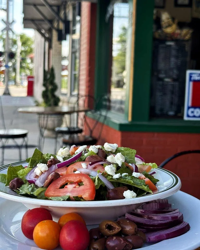 Mediterranean Greek salad with feta and olives