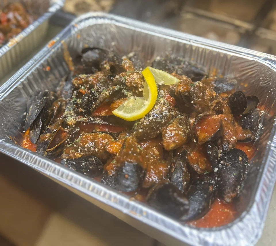 A tray of fresh food