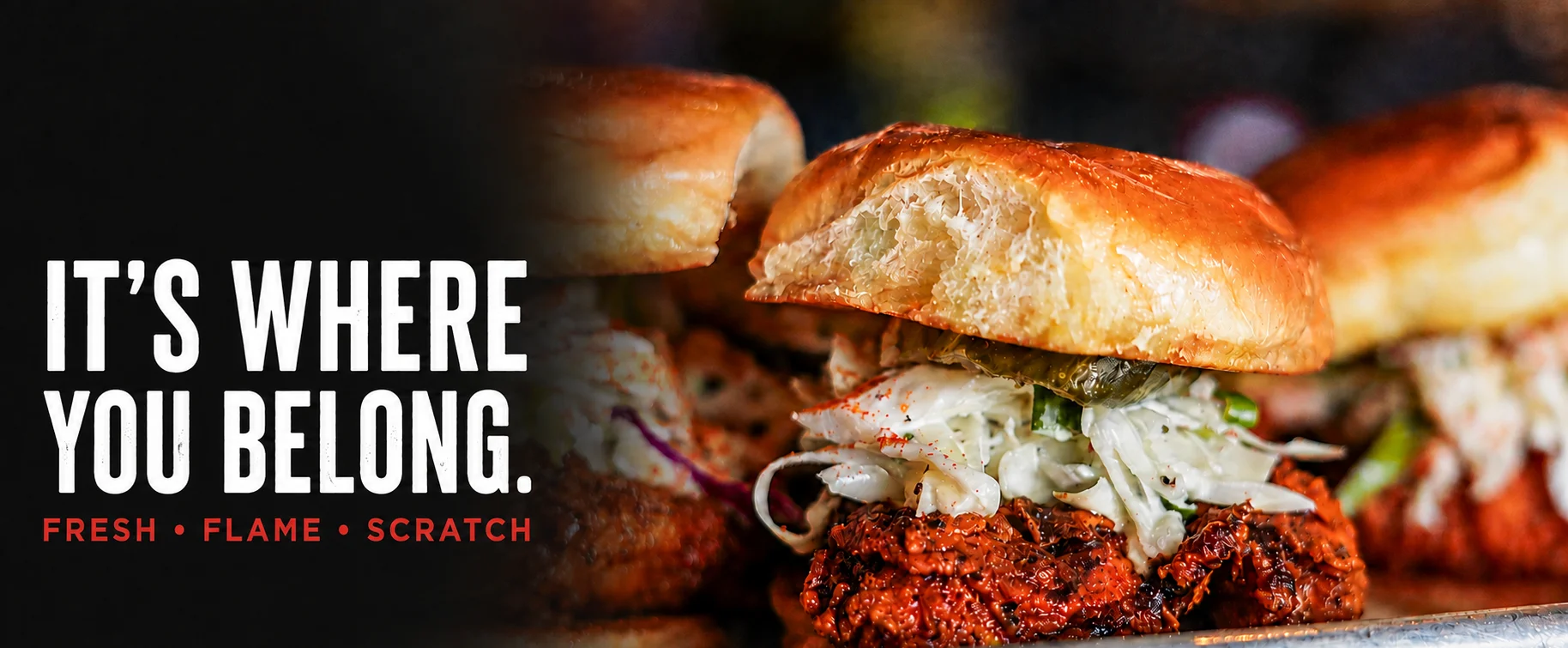 Southern-style fried chicken sandwiches on fluffy buns