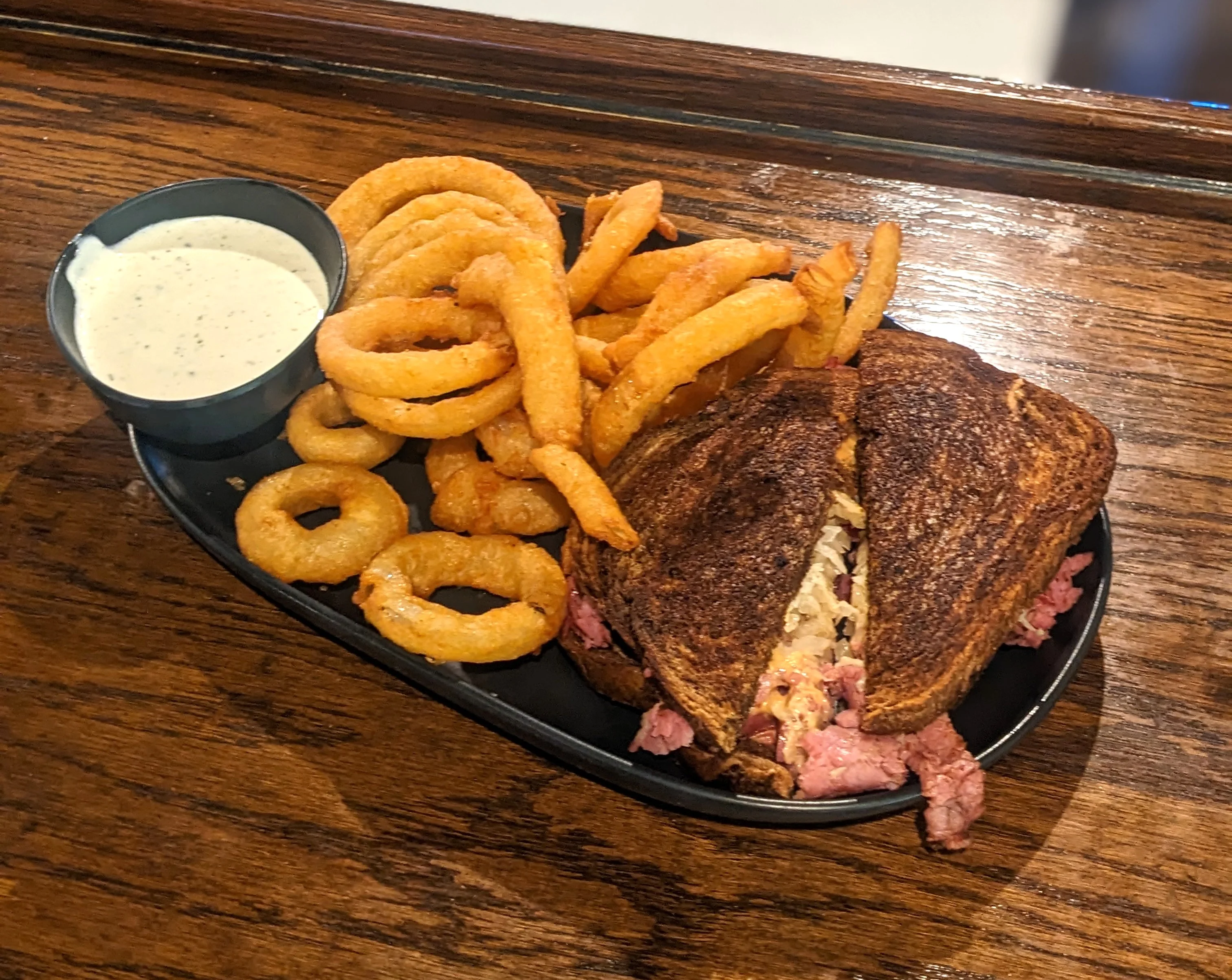 Reuben and Onion Rings