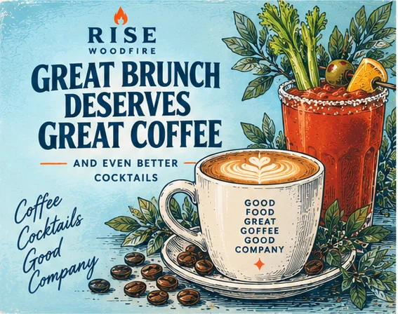 Artisan coffee drinks and pastries in a cozy café setting