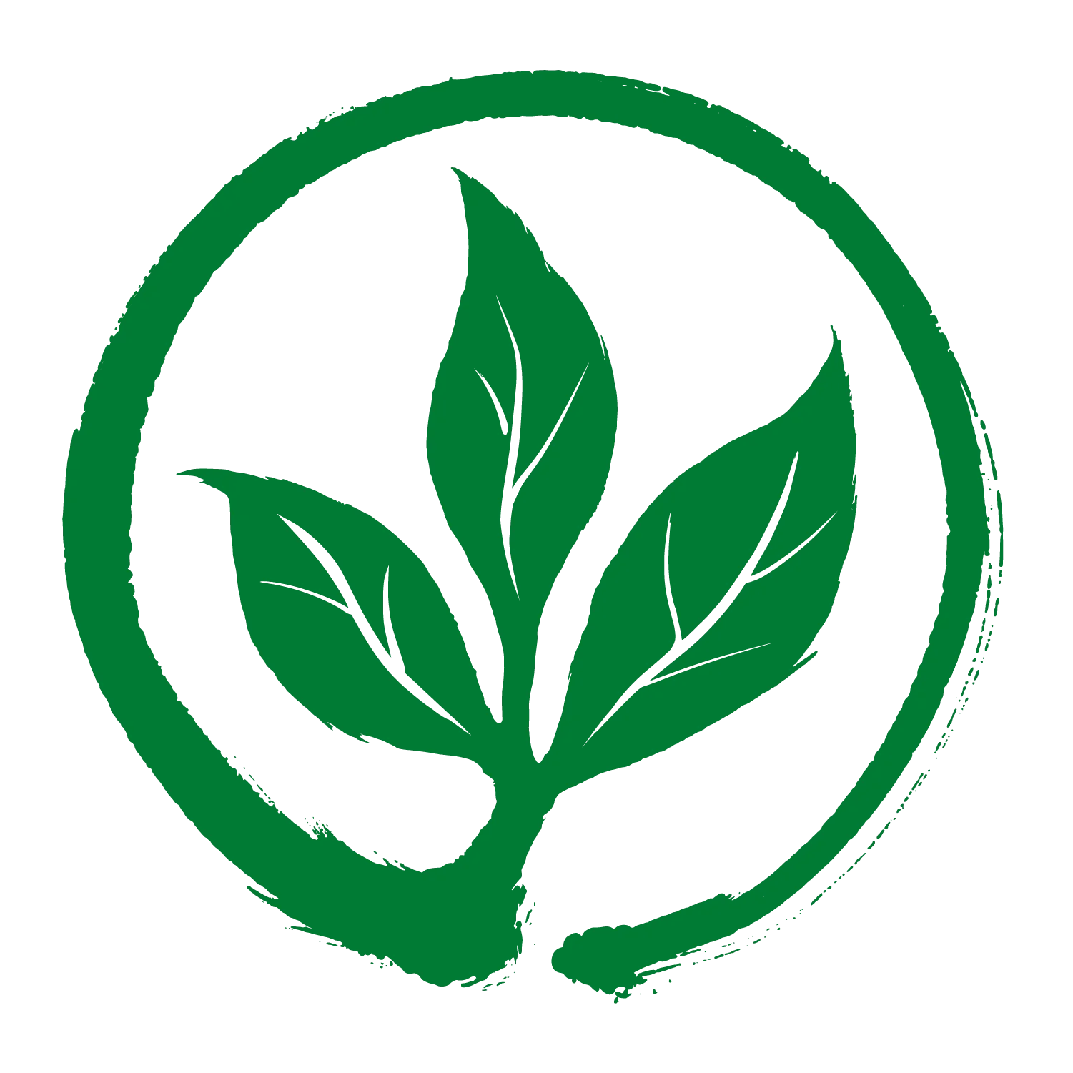 Green leaf logo symbolizing freshness and sustainability