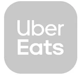 Uber Eats logo on a gray background
