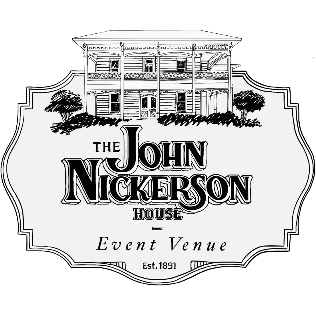 Logo of The John Nickerson House, an event venue established in 1891.