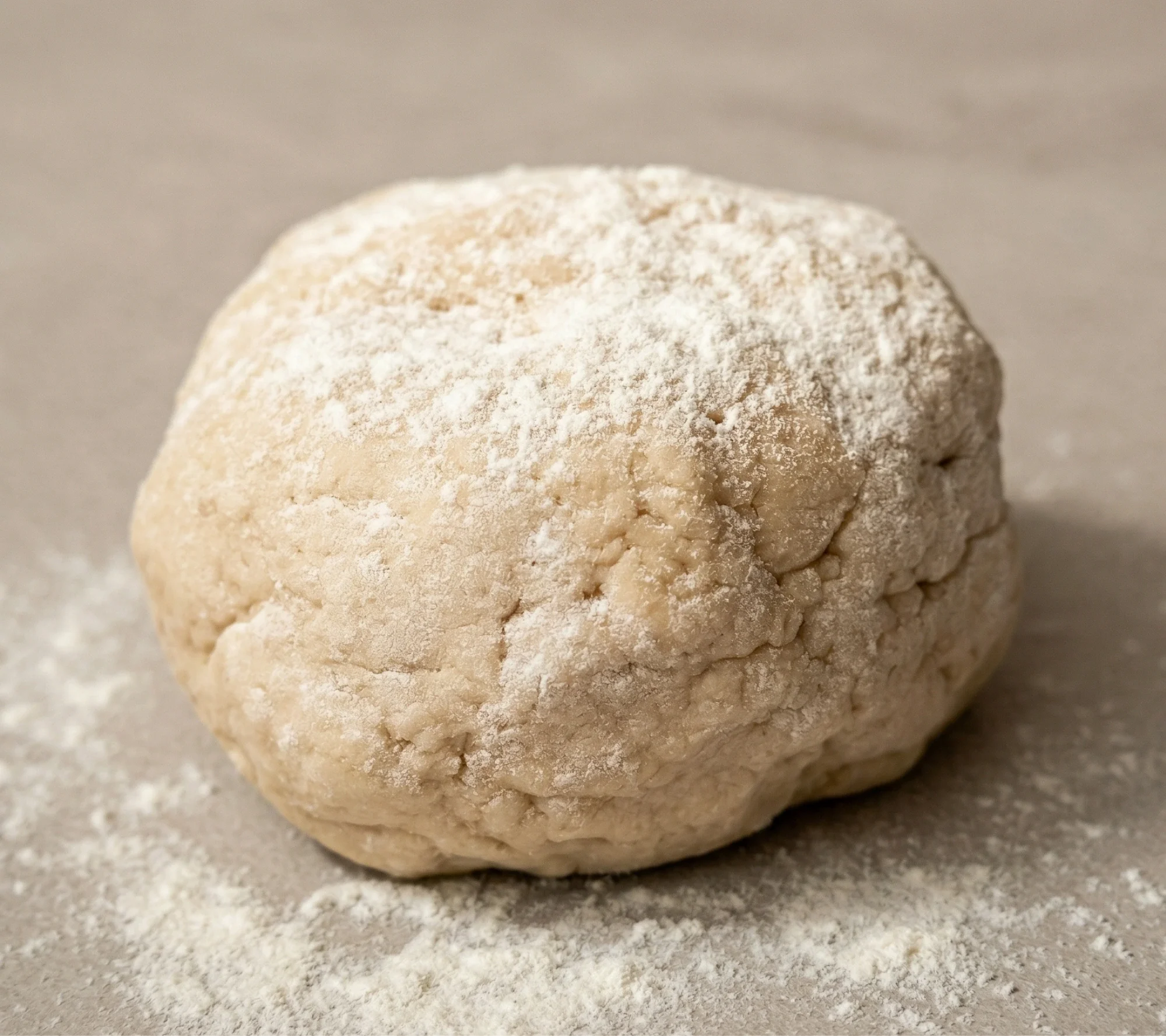 Gluten-free dough displayed on a wooden surface.