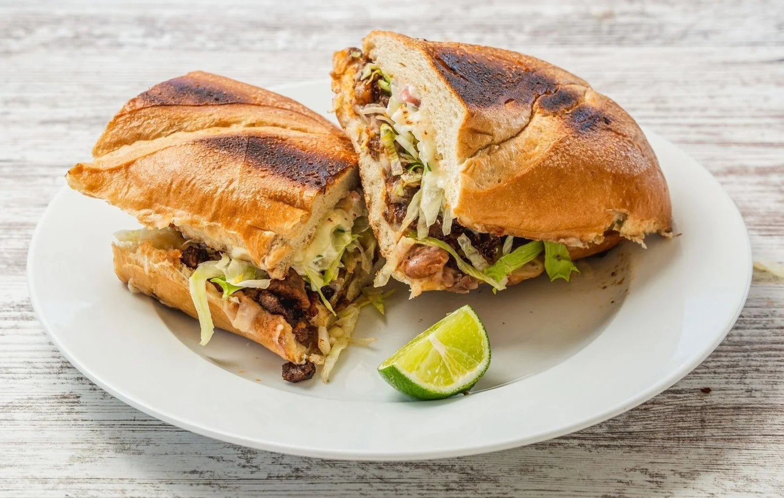 Delicious torta sandwich with fresh ingredients and vibrant colors.