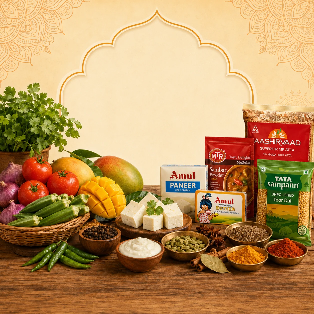 Indian cooking essentials for traditional dishes