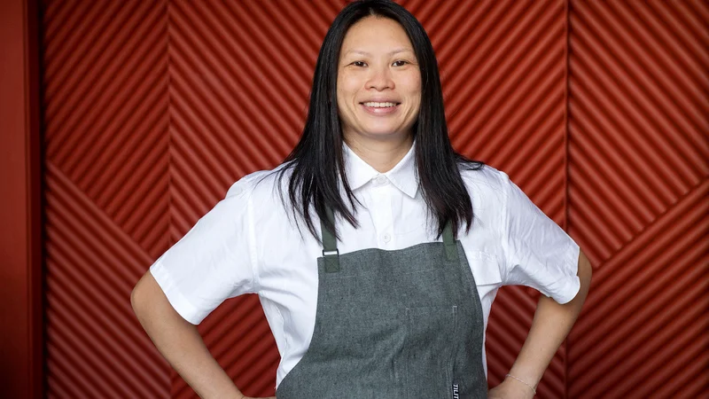 Saffron De Twah and Miss kim owners holding to go boxes