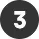 Number three in a bold, modern design
