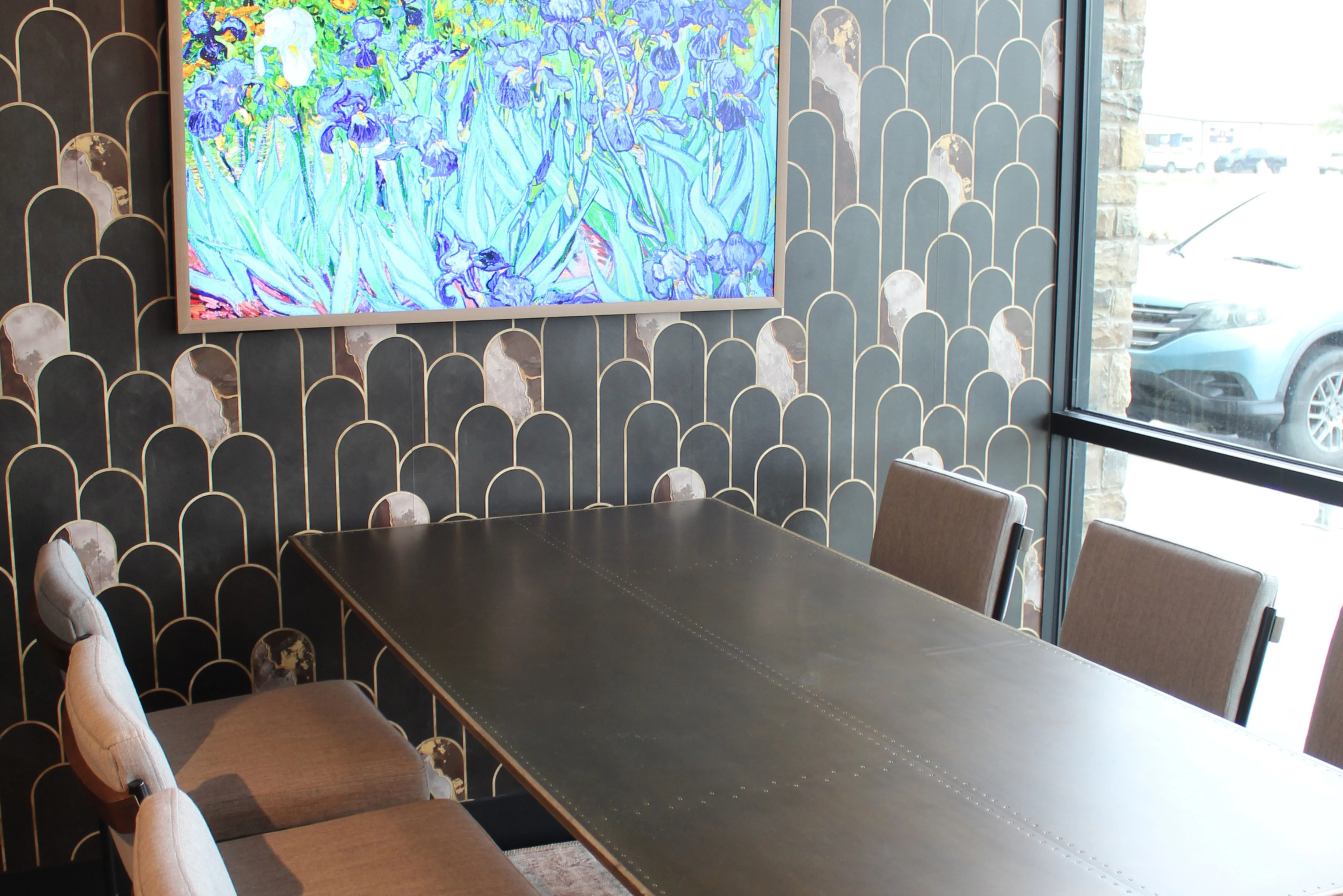 Stylish restaurant dining area with modern decor