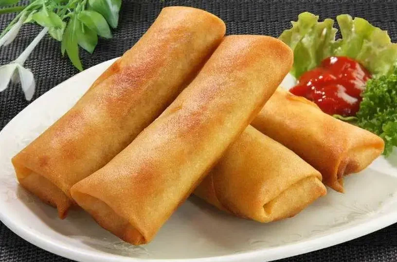 D28 Crispy Veggie Spring Roll (4) 炸脆皮菜卷