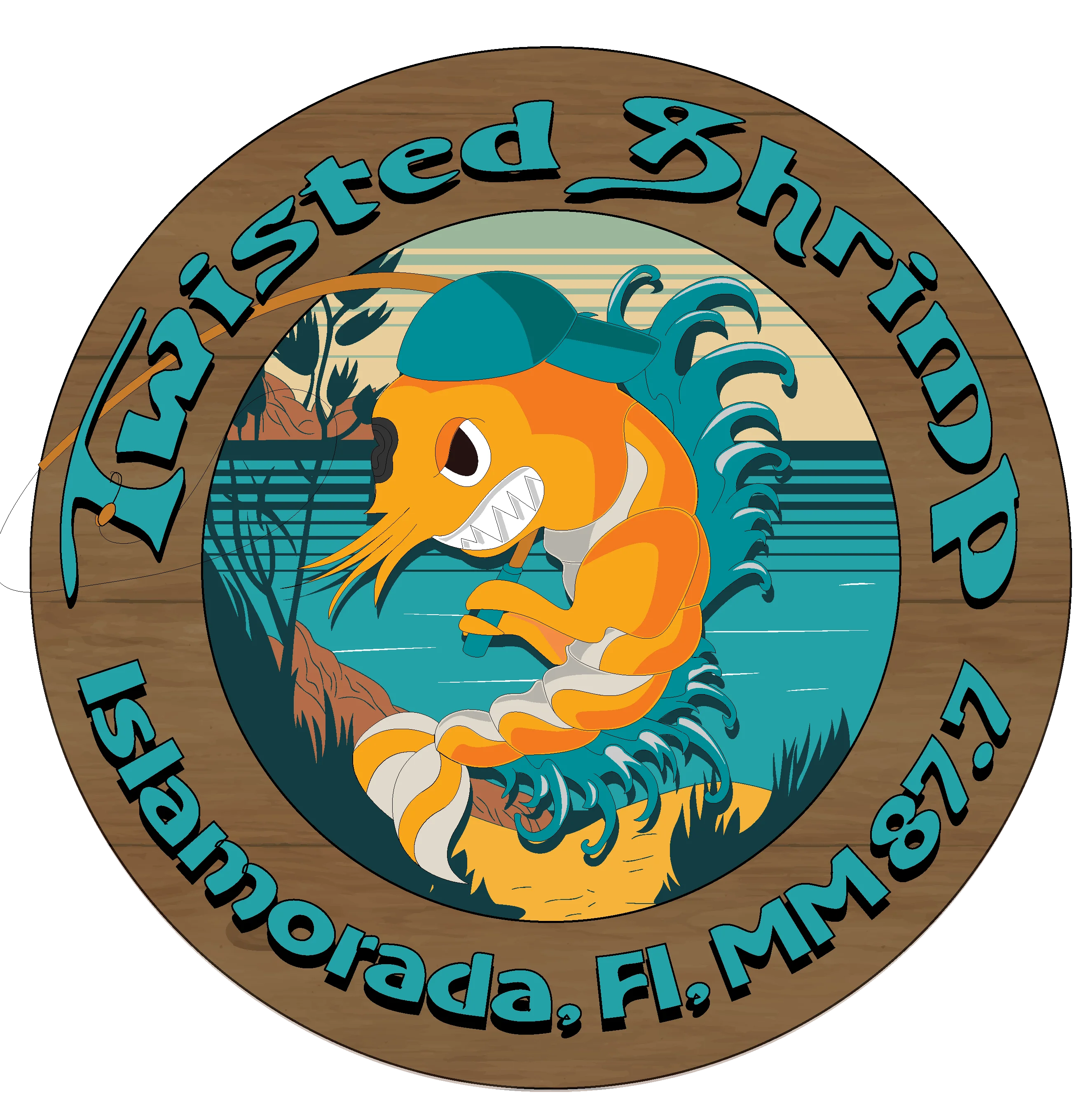 Logo of Twisted Shrimp restaurant in Islamorada, Florida