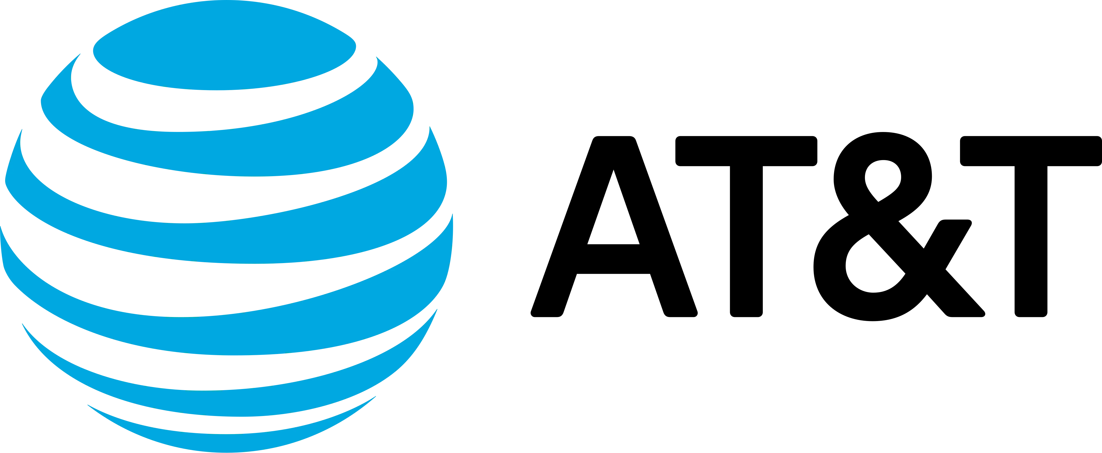 AT&T logo in blue and black design