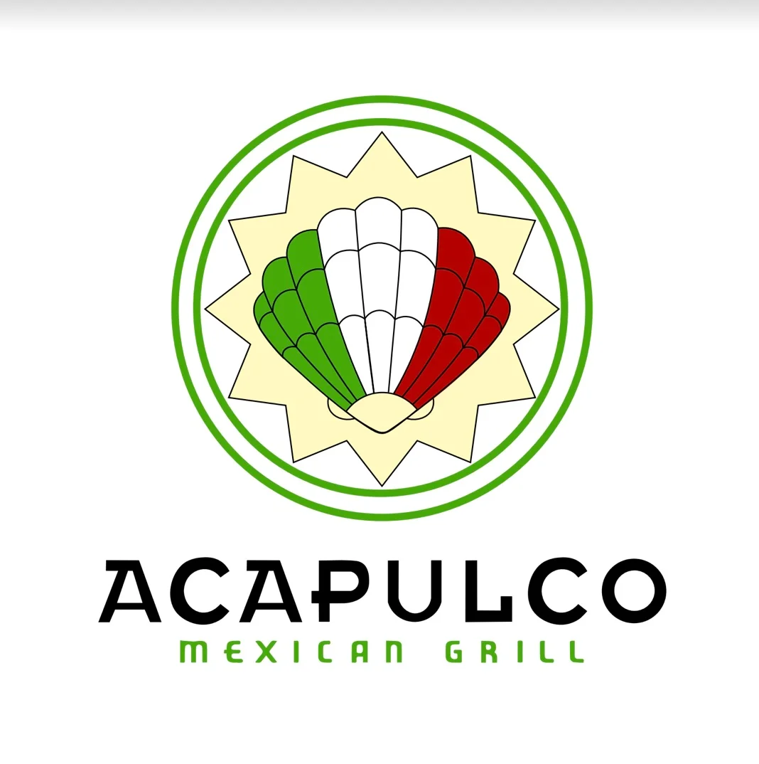 Logo of Acapulco Mexican Grill featuring a colorful shell design
